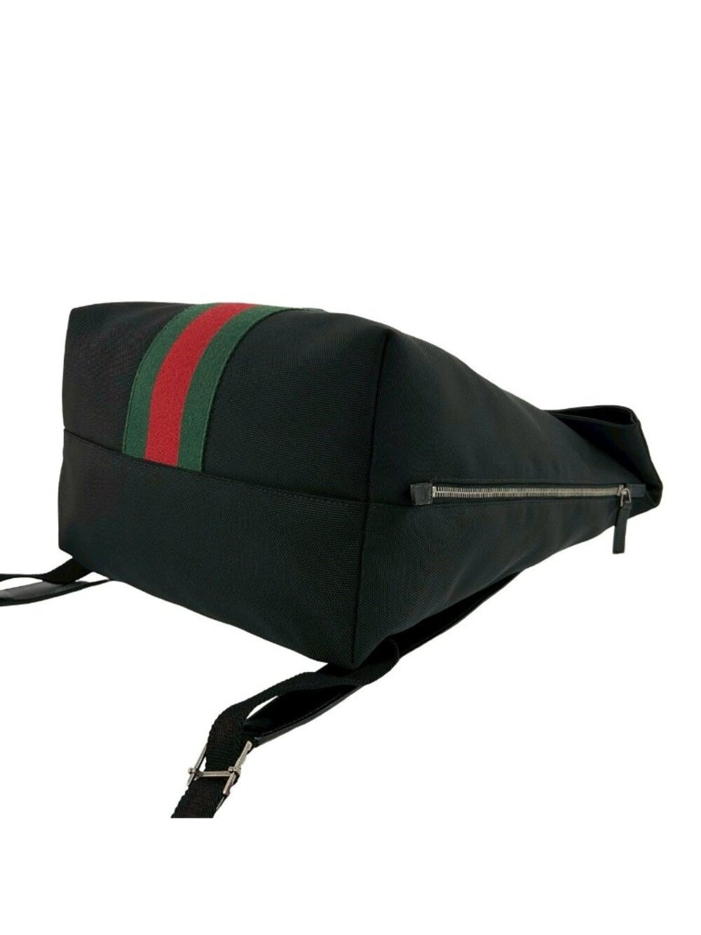 Gucci Sherry Line Web Canvas Leather Backpack Black - Picture 8 of 10
